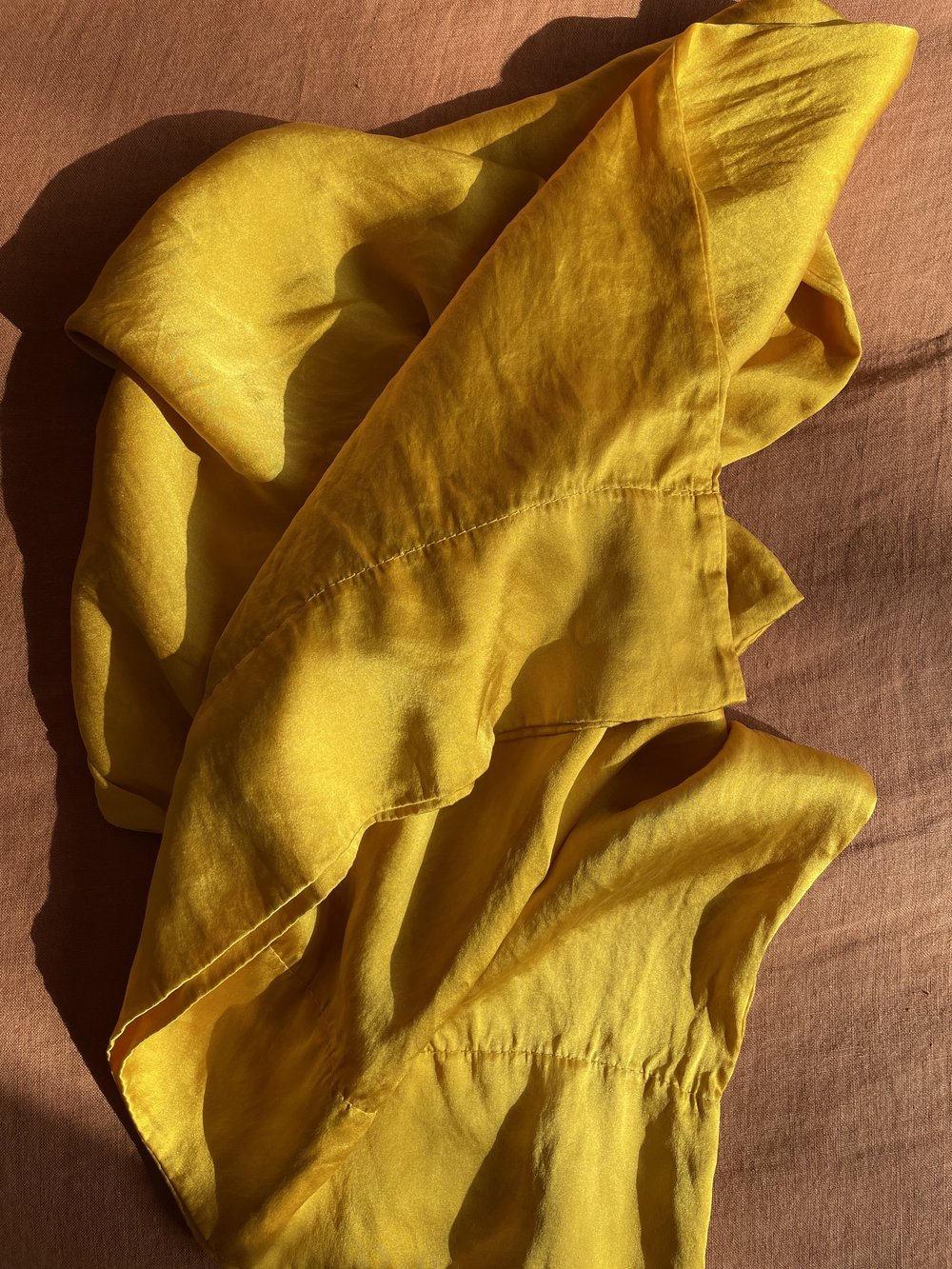 Marigold Dyed Silk Pillowcase Single