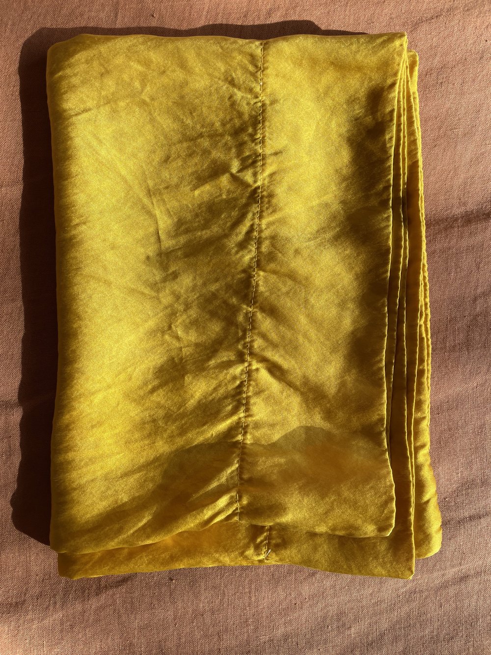 Marigold Dyed Silk Pillowcase Single