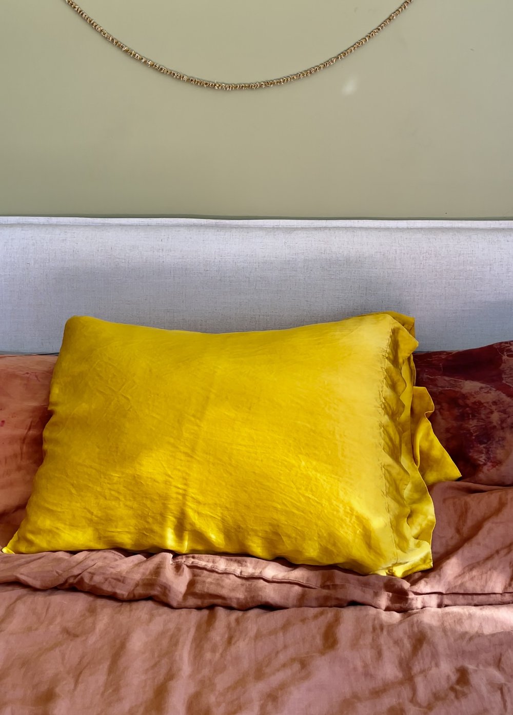 Marigold Dyed Silk Pillowcase Single