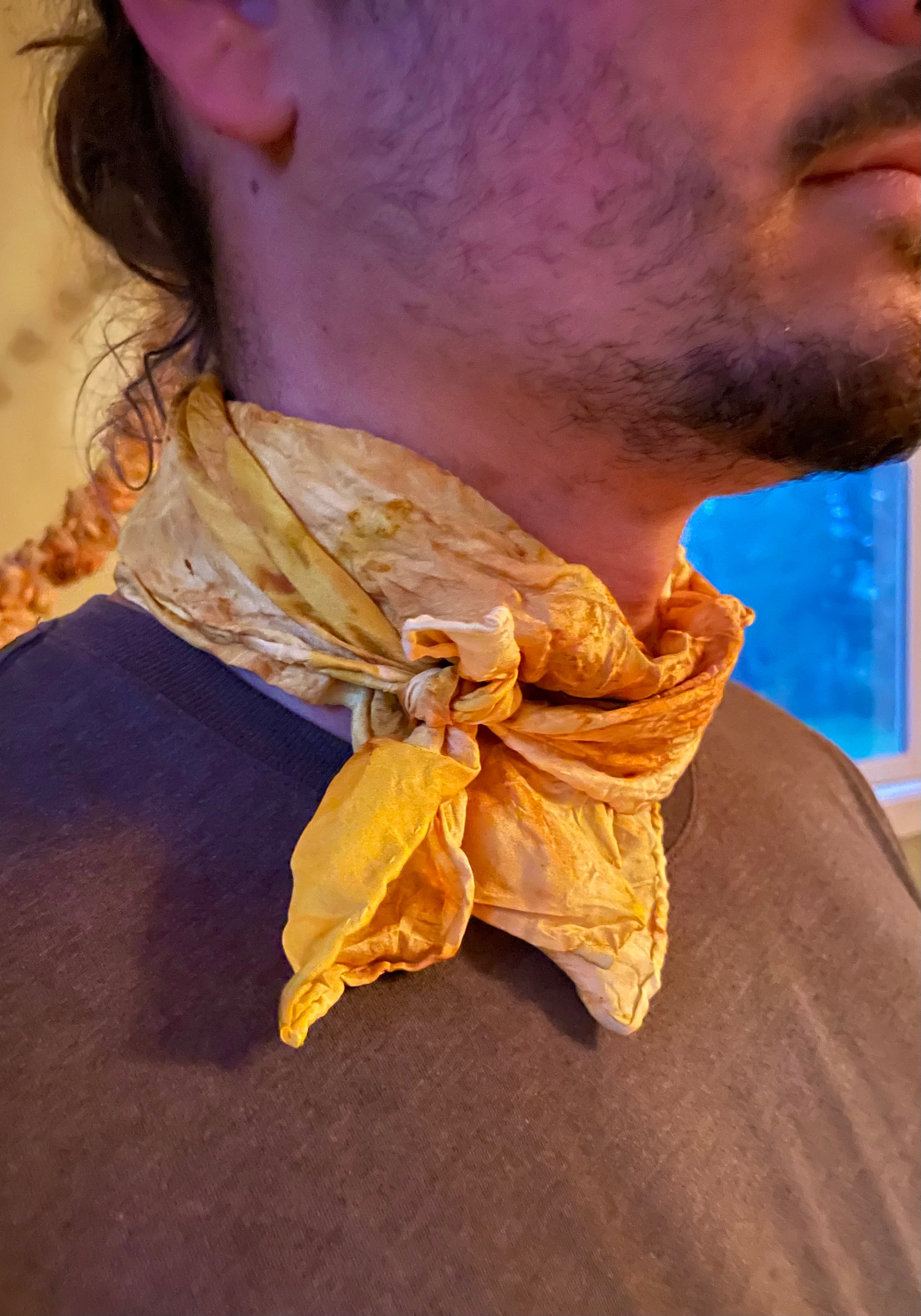 XL Silk Scarf Marigold + Cosmos