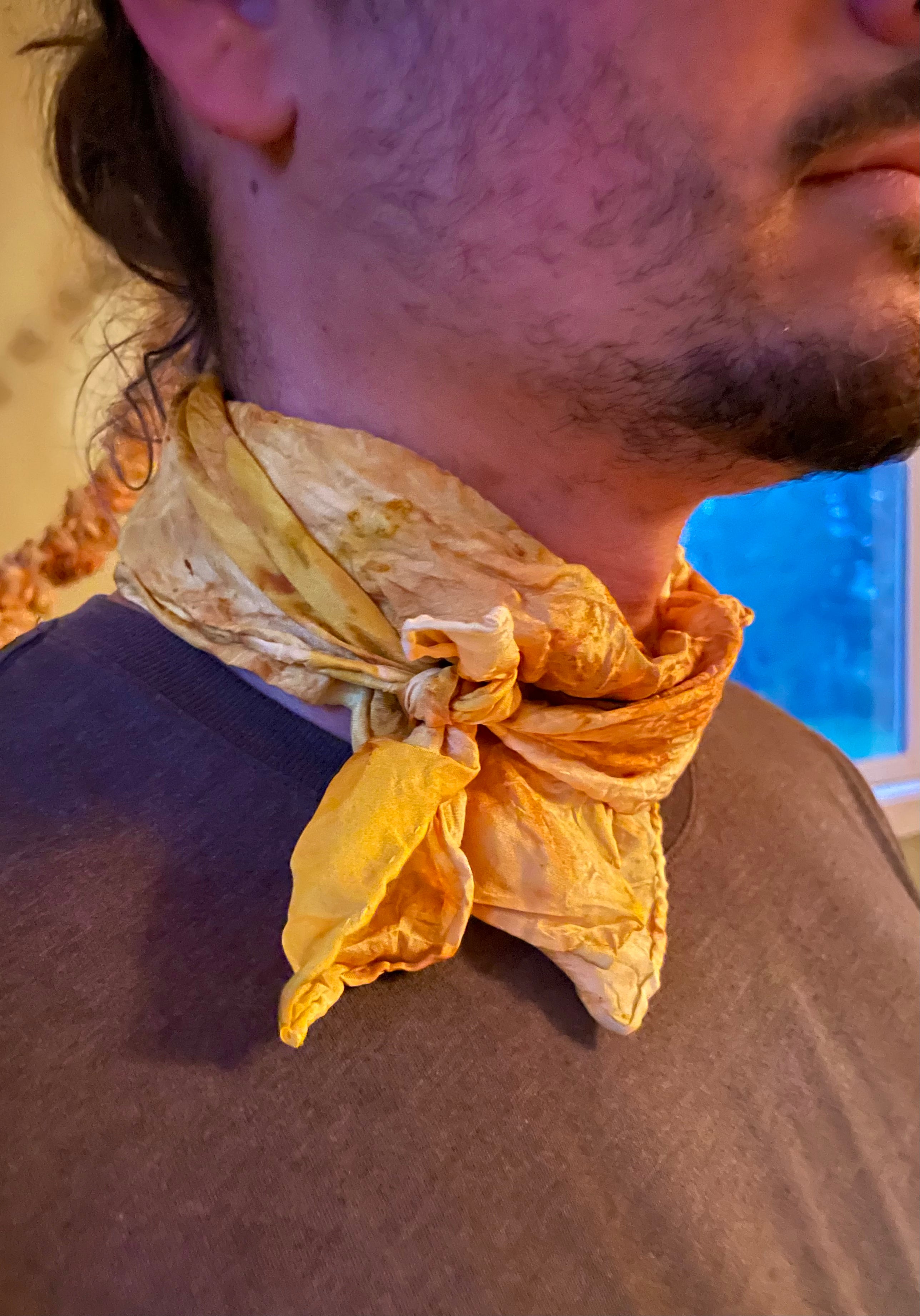 XL Silk Scarf Marigold + Cosmos