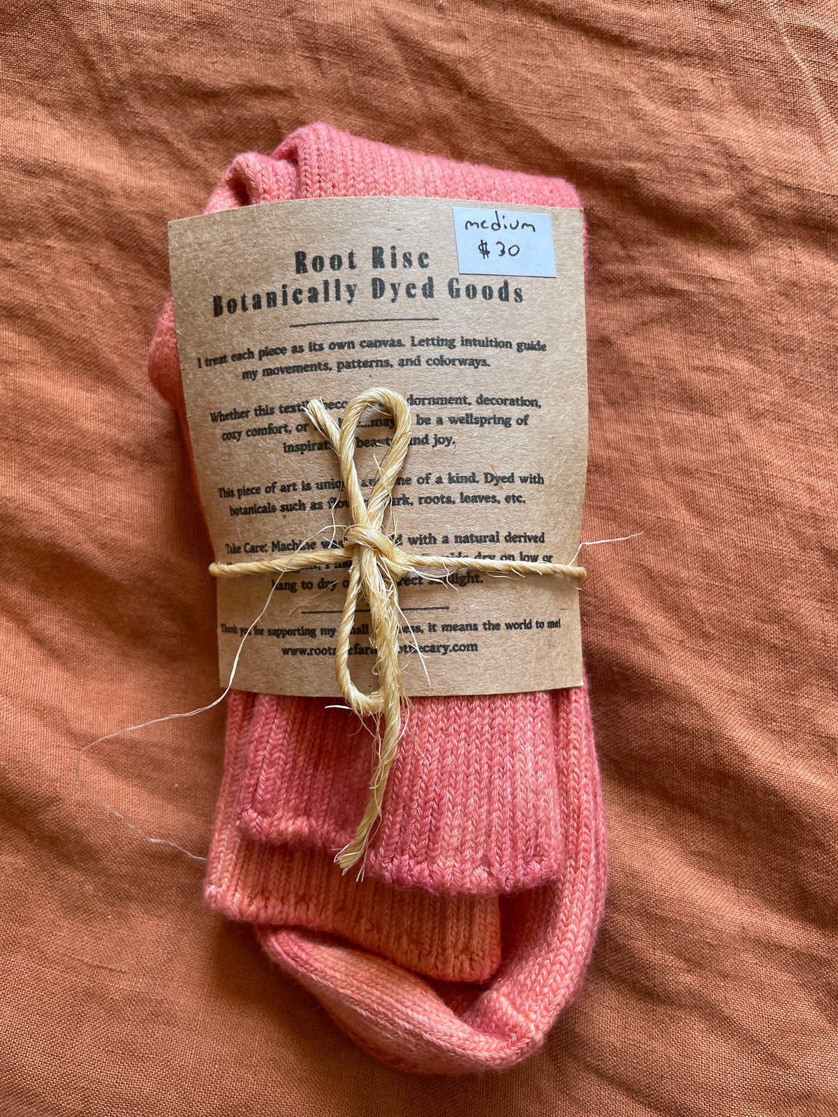 Coziest Organic Cotton Botanically Dyed Socks - Medium