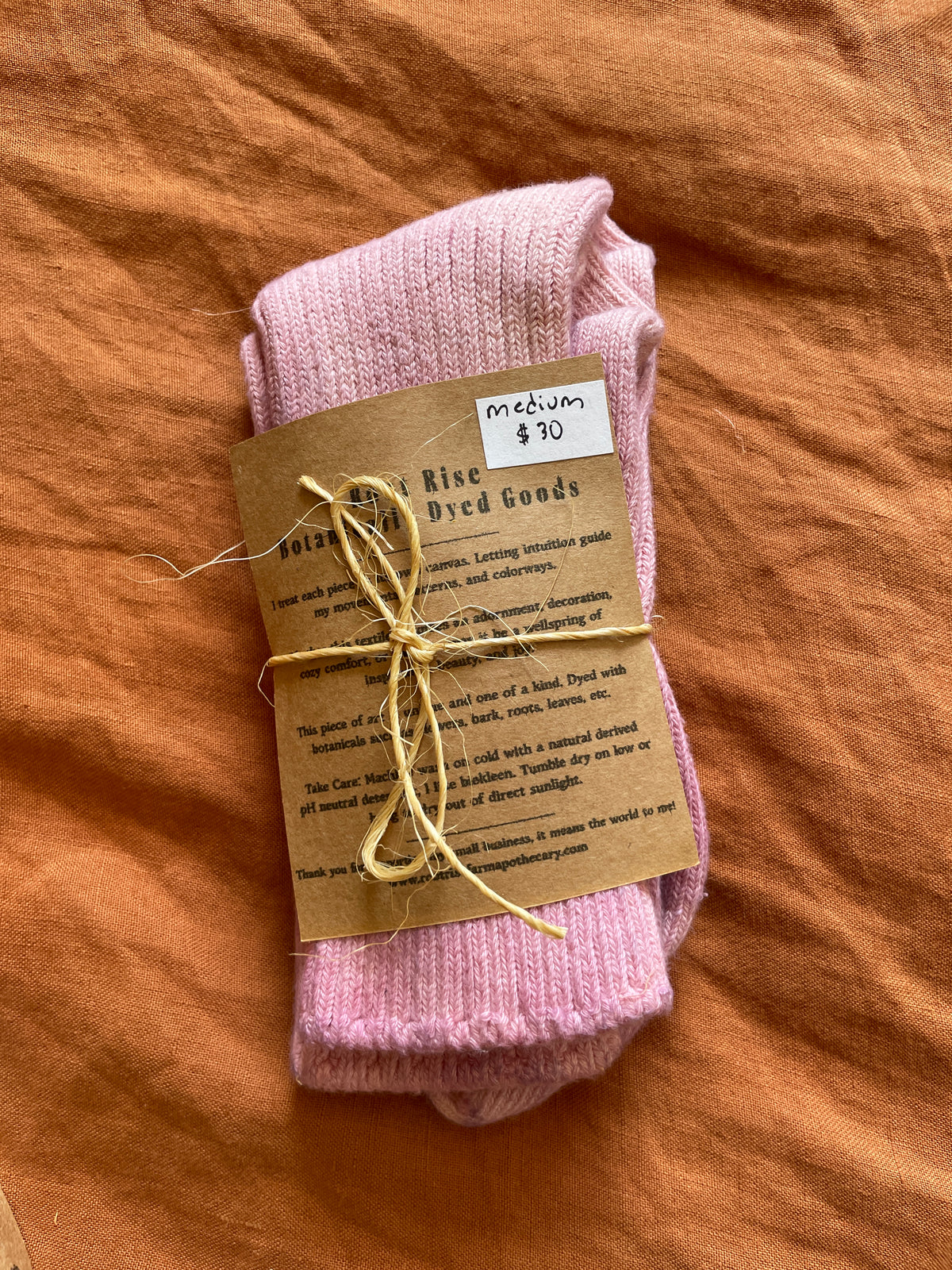 Coziest Organic Cotton Botanically Dyed Socks - Medium