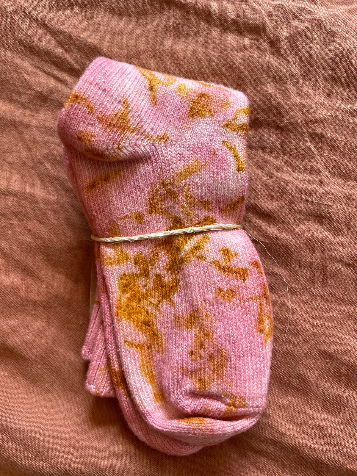 Coziest Organic Cotton Botanically Dyed Socks - Large
