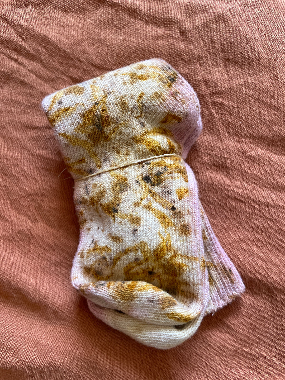 Coziest Organic Cotton Botanically Dyed Socks - Large