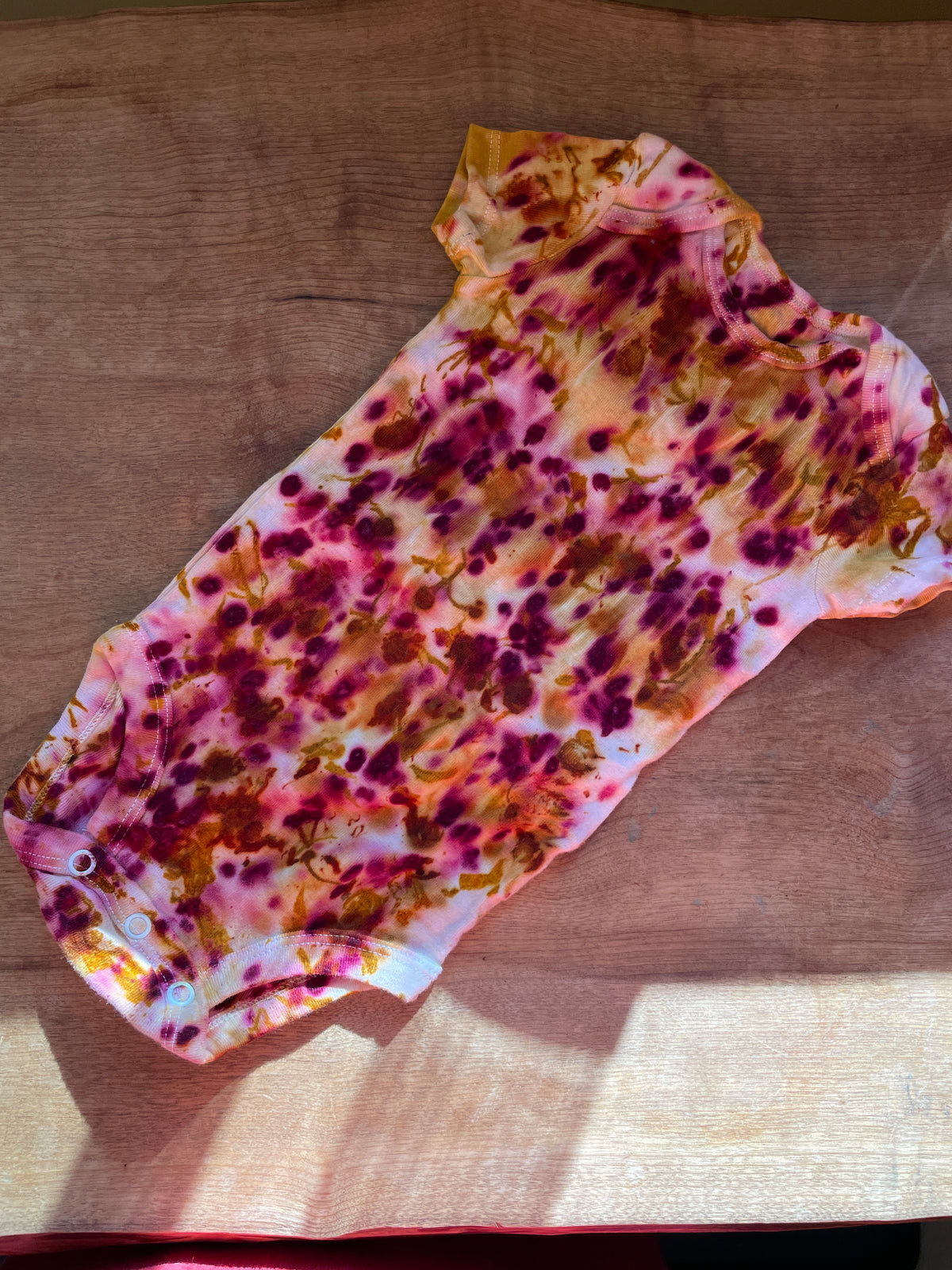 Naturally Dyed Cotton Baby Onesie - 6 month