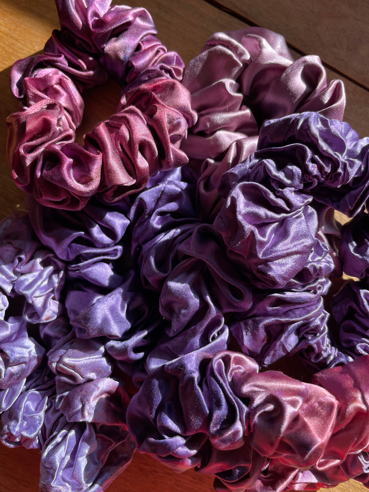 Deep Galaxy Purple Silk Scrunchie