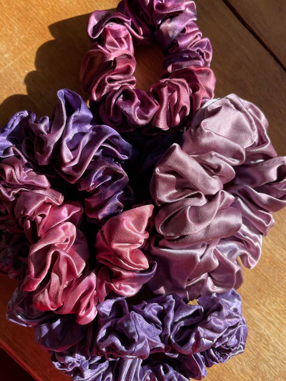 Deep Galaxy Purple Silk Scrunchie
