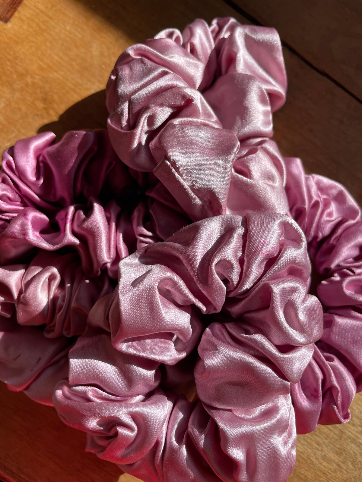 Lilac Bloom Silk Scrunchie