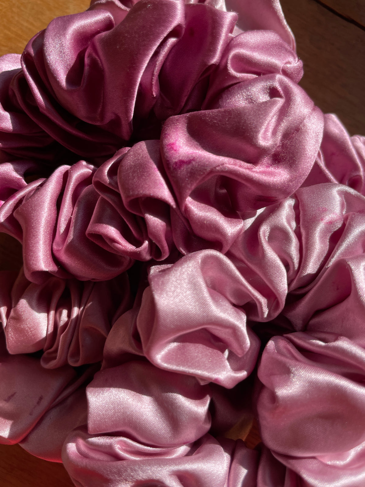 Lilac Bloom Silk Scrunchie