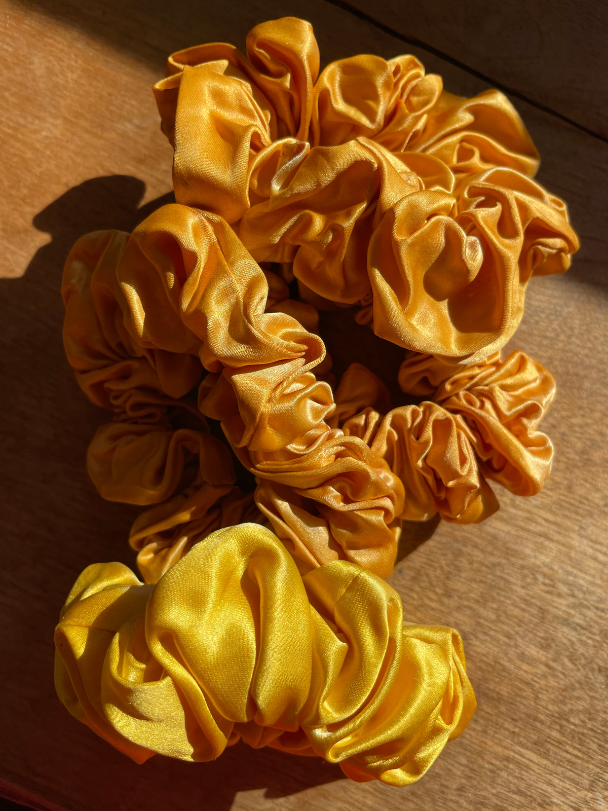 Golden Sunshine Silk Scrunchie