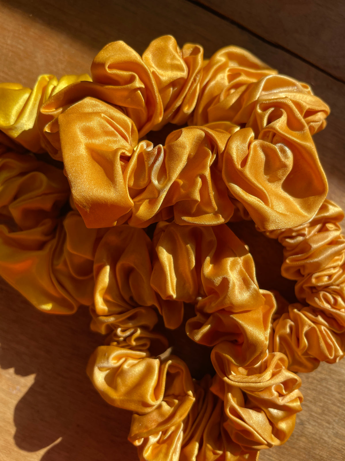 Golden Sunshine Silk Scrunchie