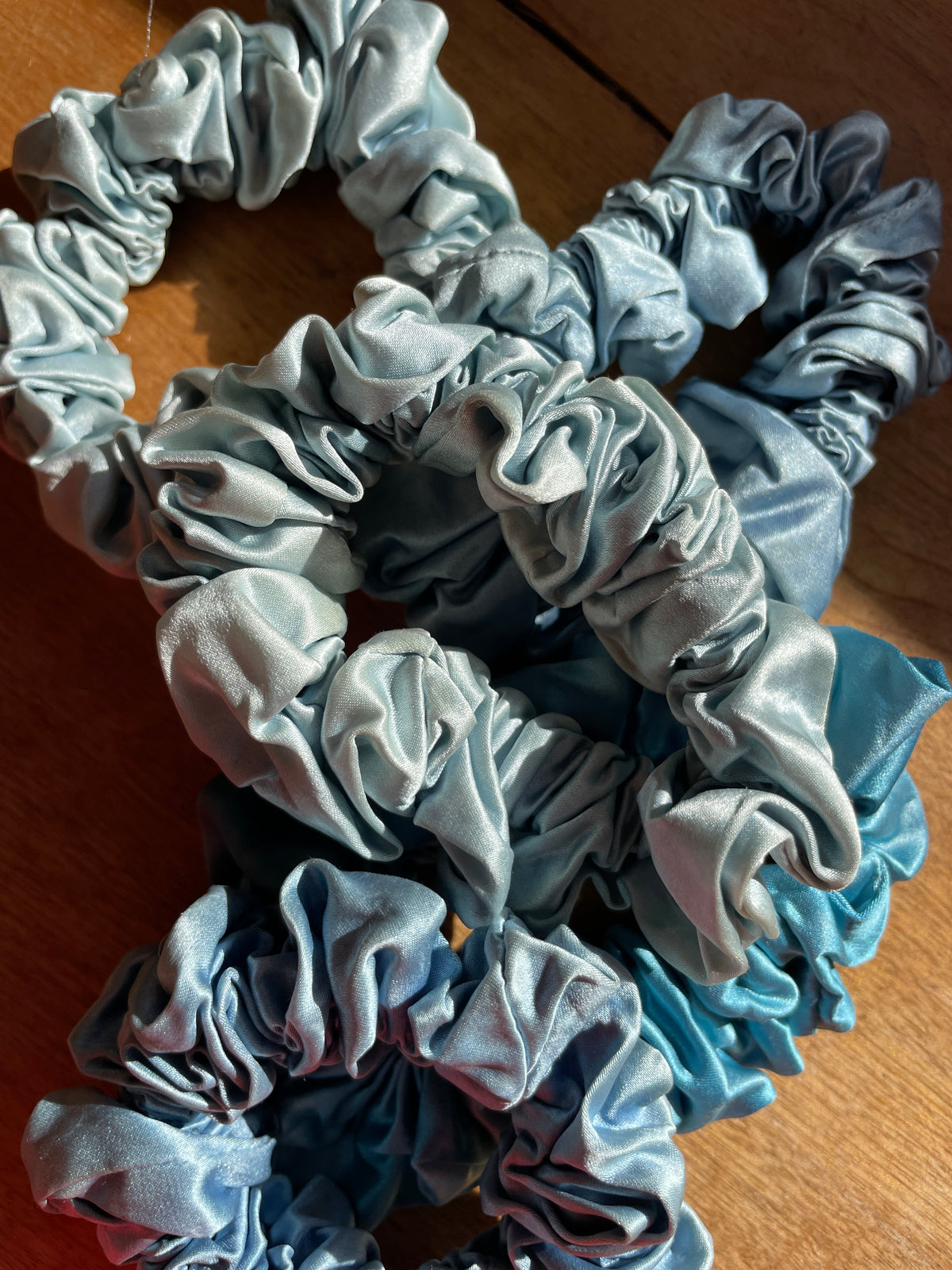 Indigo Silk Scrunchie