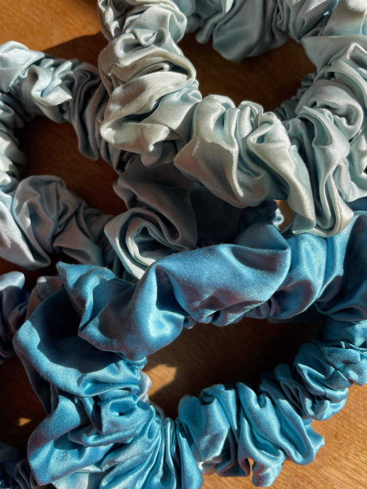 Indigo Silk Scrunchie