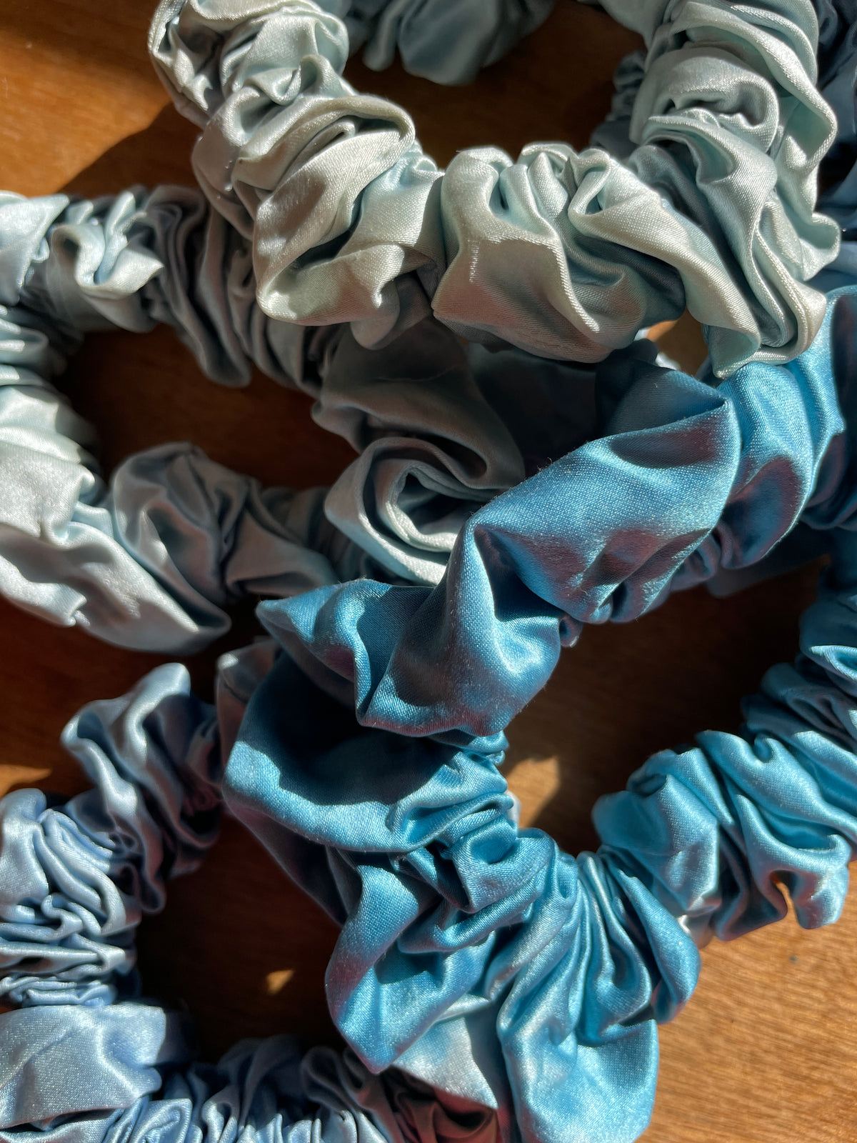 Indigo Silk Scrunchie
