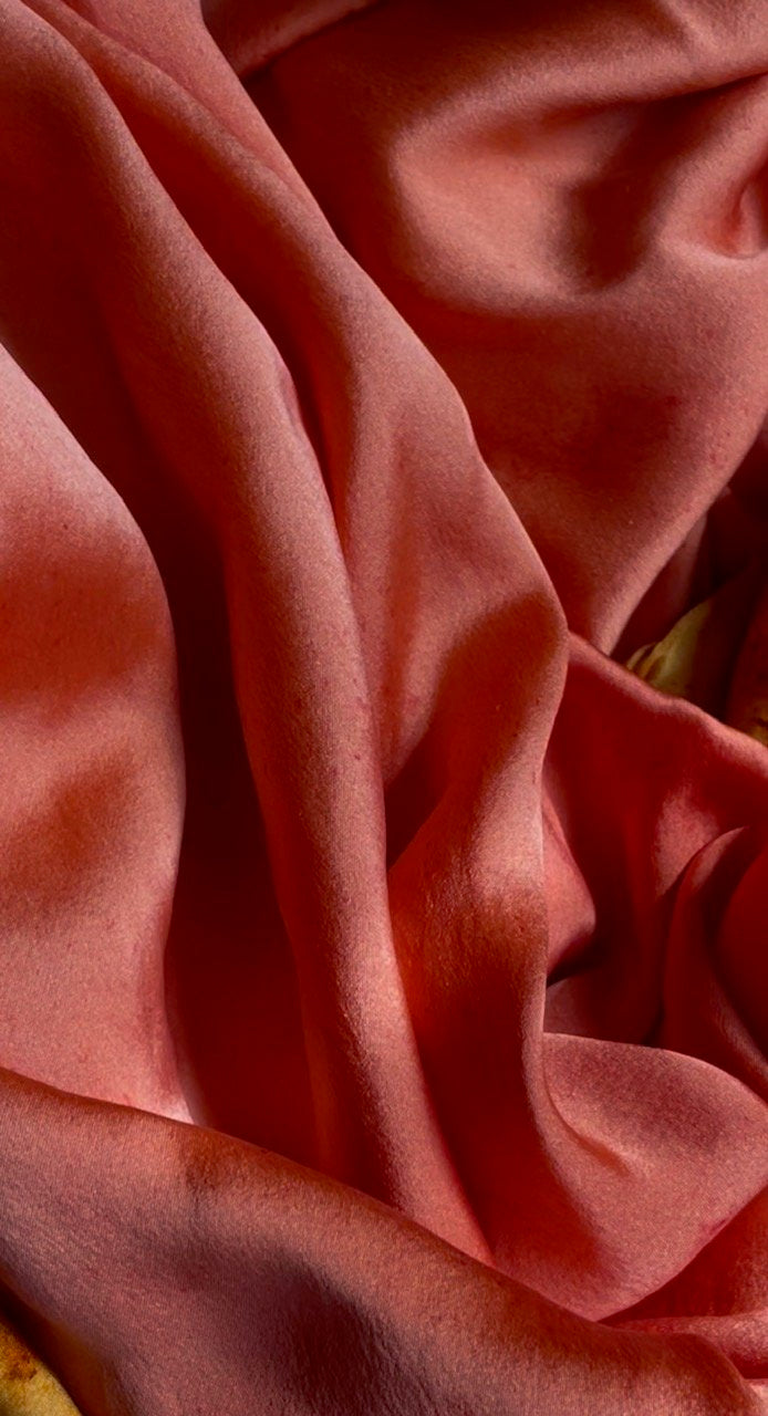 Salmon Pink Silk Pillowcase SINGLE