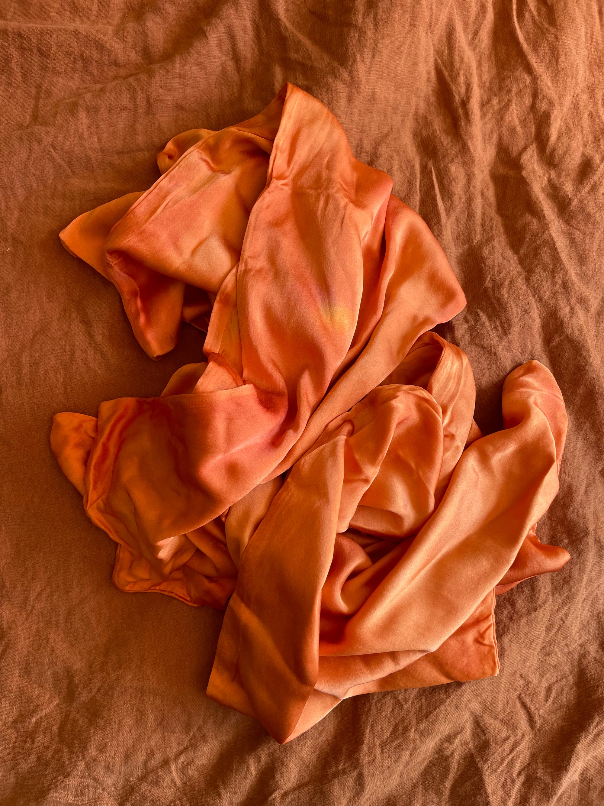 Salmon Pink Silk Pillowcase Set