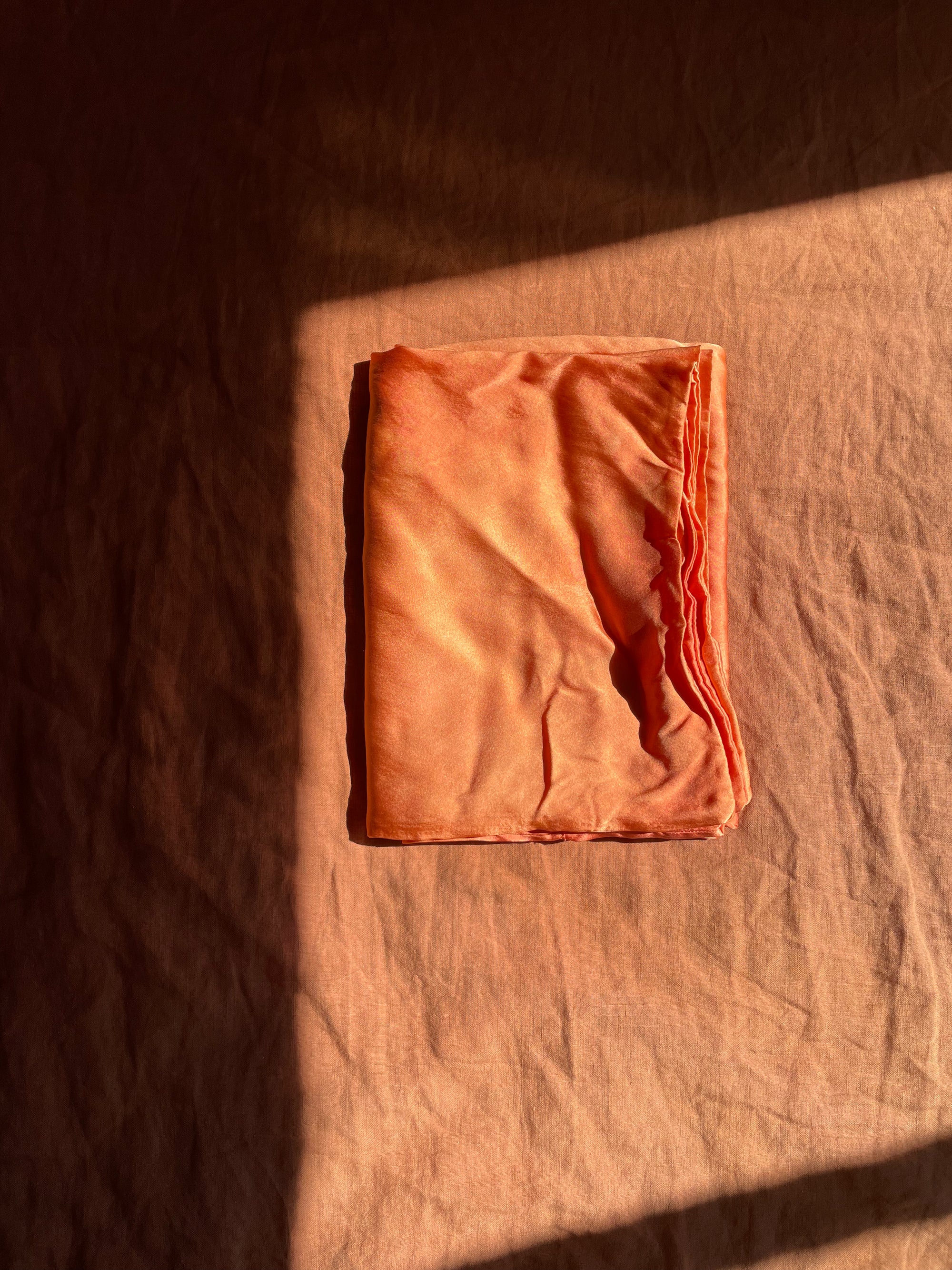 Salmon Pink Silk Pillowcase Set