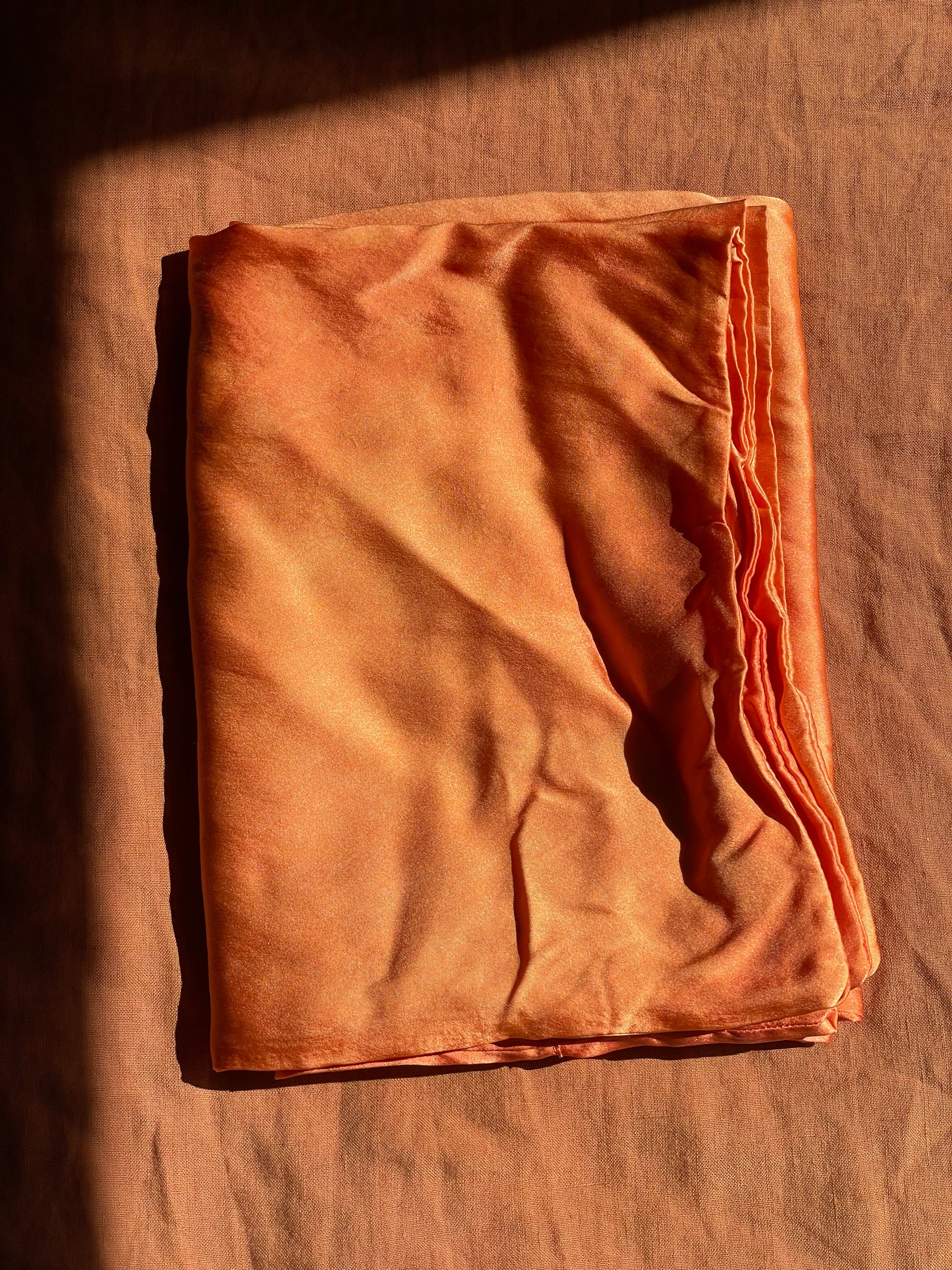 Salmon Pink Silk Pillowcase Set