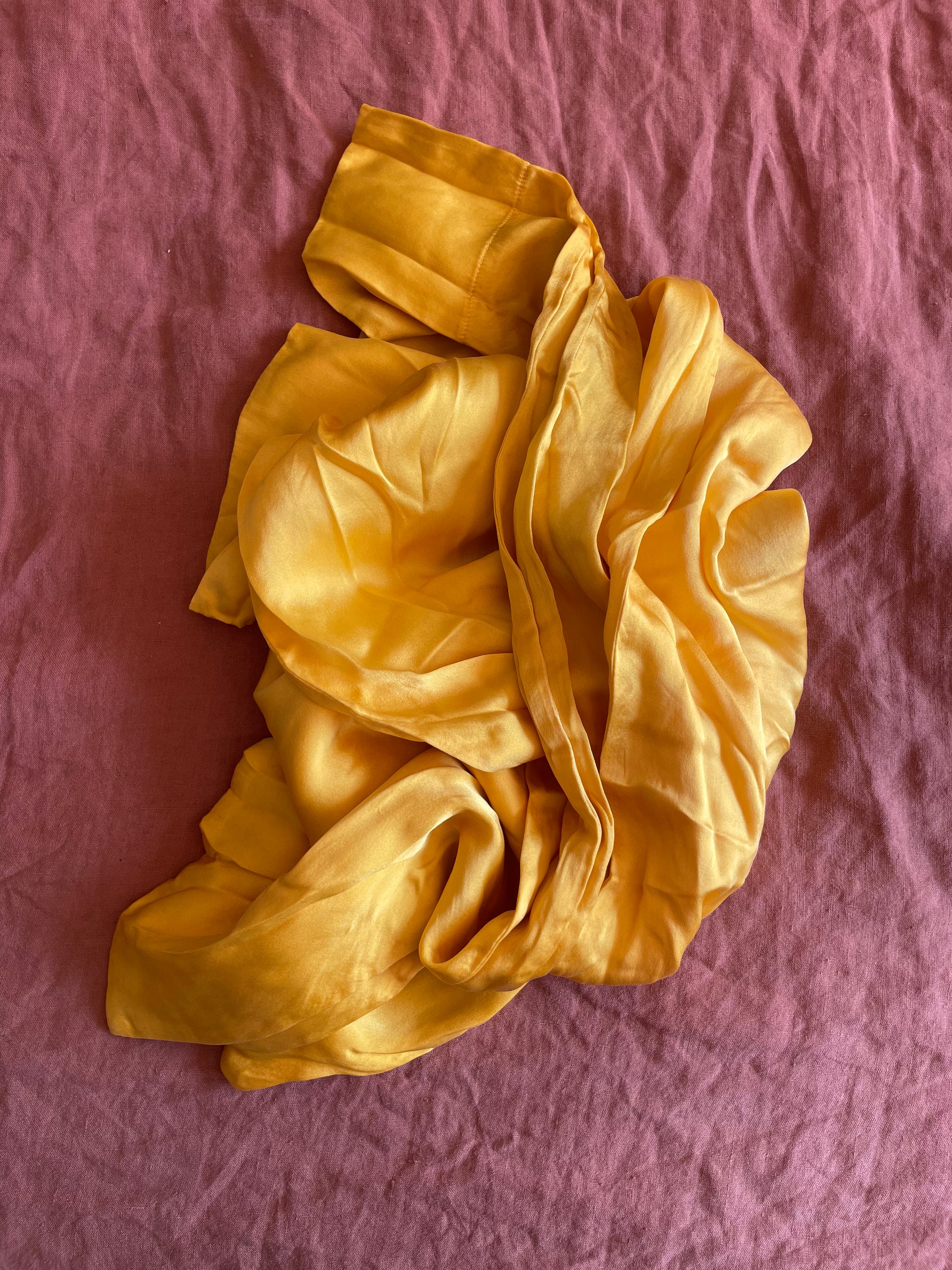 Sunshine Yellow Silk Pillowcase Set
