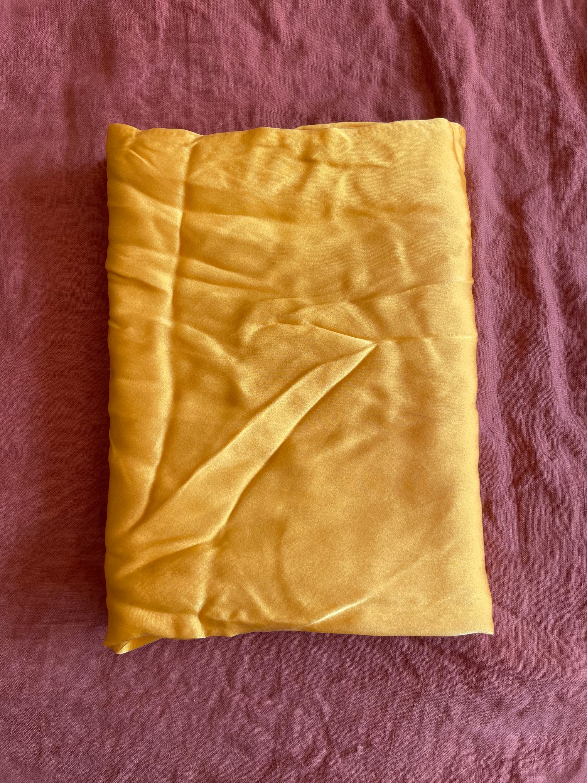 Sunshine Yellow Silk Pillowcase Set