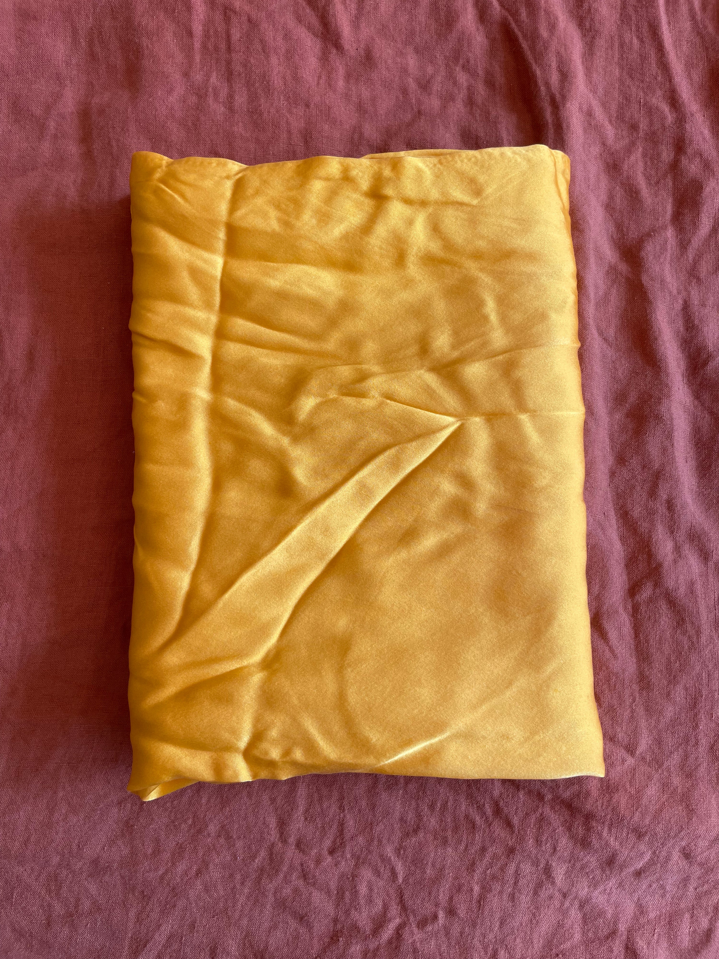 Sunshine Yellow Silk Pillowcase Set