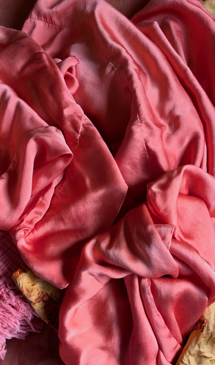 Salmon Pink Silk Pillowcase SINGLE